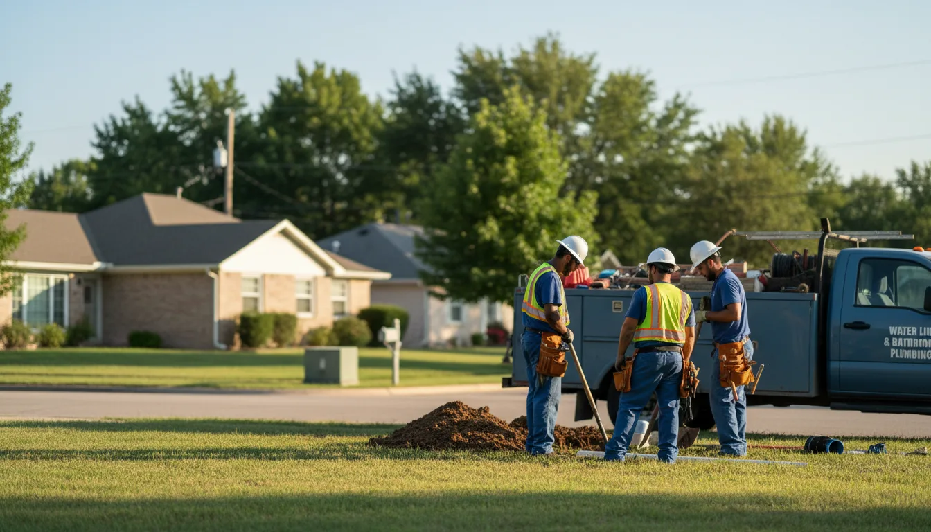 Residential water line and bathroom plumbing service in Ethel, MO